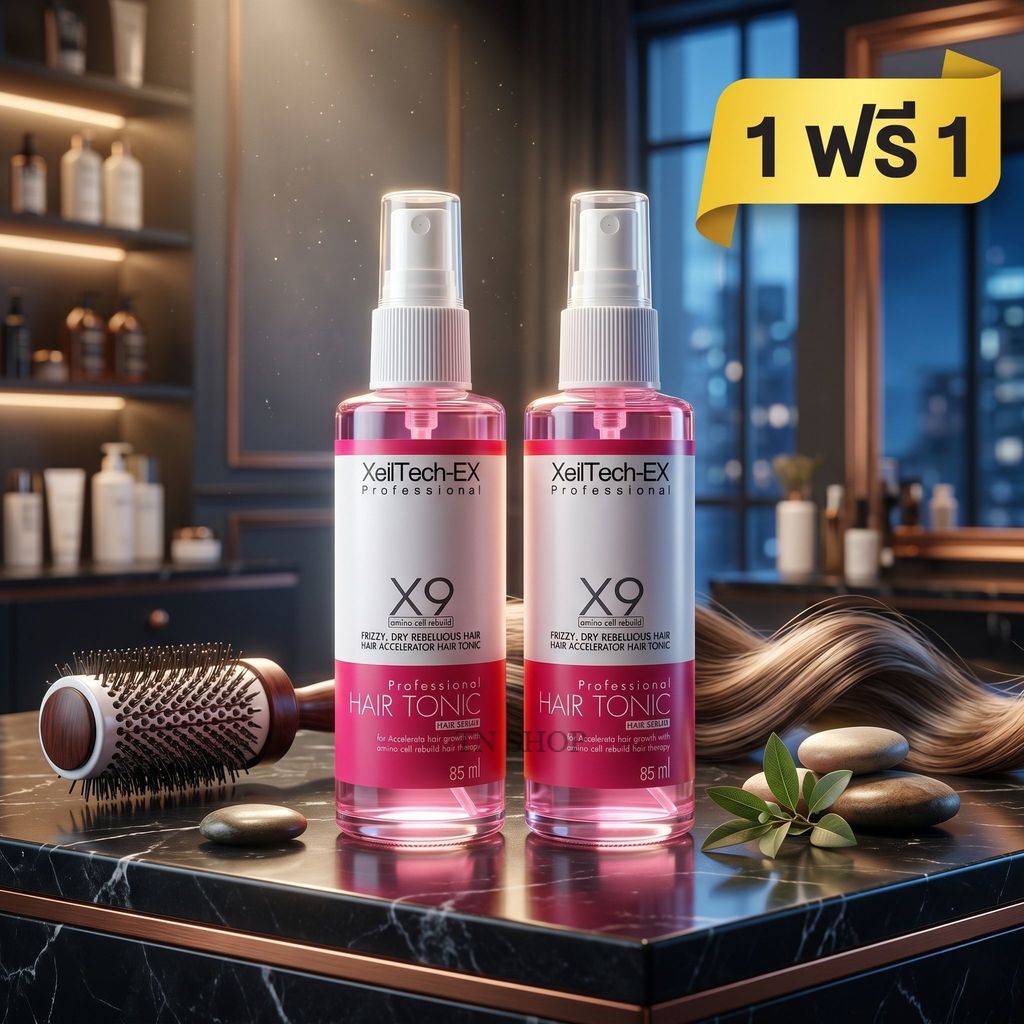[โปร 1 แถม 1] เซรั่มเร่งผมยาว XEILTECH-EX X9 (85ML+85ML) พร้อมส่ง