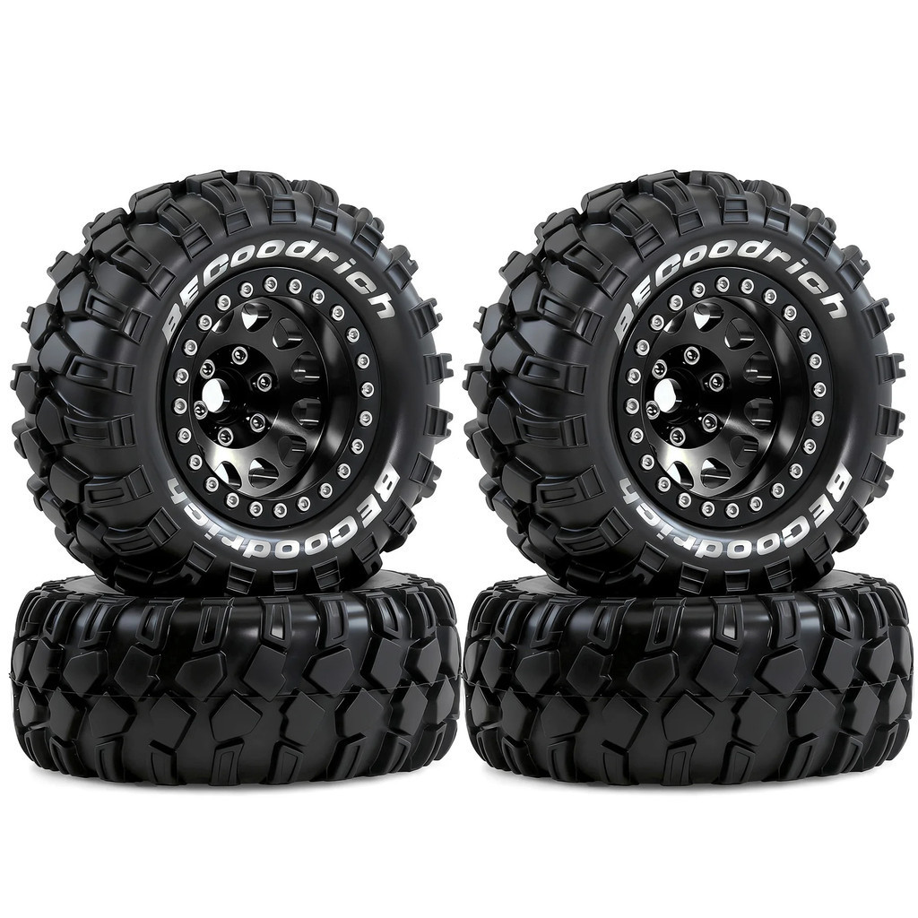 4pcs 90 มม.12 มม.Hex 1.9 นิ้ว Beadlock RC ล้อชุดดุมล้อสําหรับ 1:10 AXI03007 TRX4 D90 Axial SCX10 SCX10 II 90046 SCX10 III Redcat Gen8 Gen7 RC Crawler