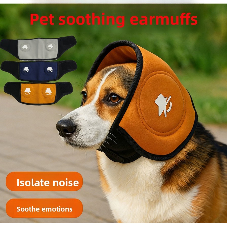สัตว์เลี้ยงสุนัข Earmuffs ฤดูใบไม้ร่วงฤดูหนาว Earmuffs Warm หมวกลดเสียงรบกวนฉนวนกันเสียงสุนัข Emotional Soothing หมวก Anti-S