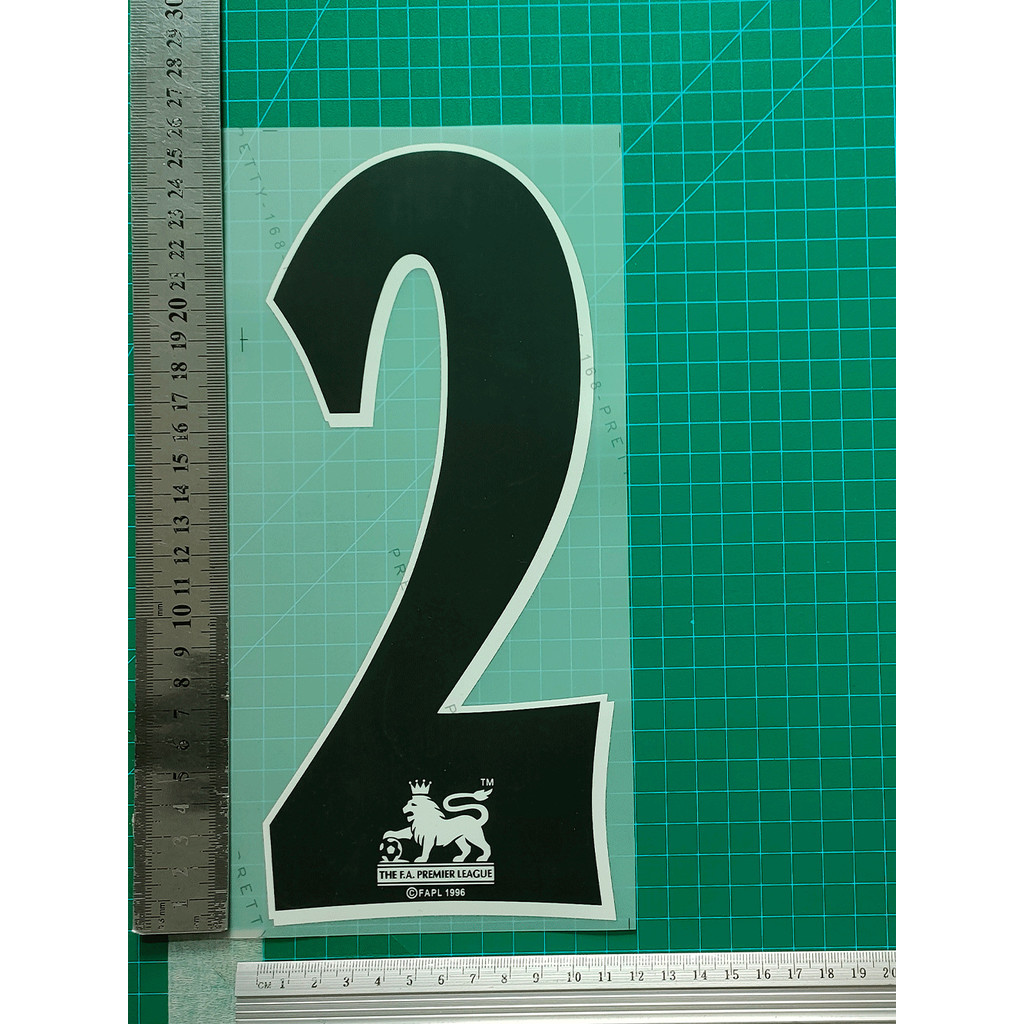 96-07 Retro Premier League สีดําสุ่มตัวเลขผู้ใหญ่ความร้อน transfer jersey patch (PVC/PET) DTF