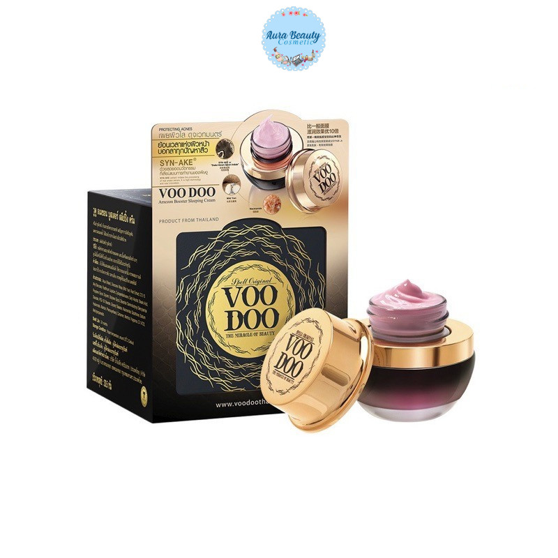 Voodoo Amezon Booster Sleeping Cream 30.5g. ครีมบำรุงผิวหน้า วูดู