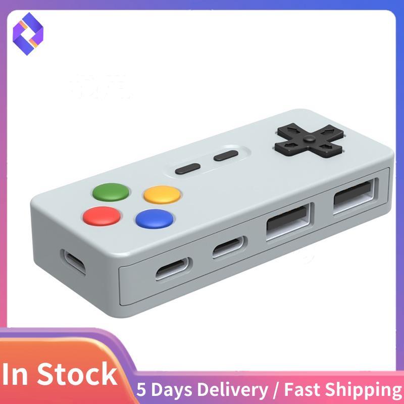 ฮับ USB 2.0 Type-C 4 in 1 พร้อมพอร์ต Type C 2 พอร์ต 4 in 1 Type-C USB 2.0 HUB