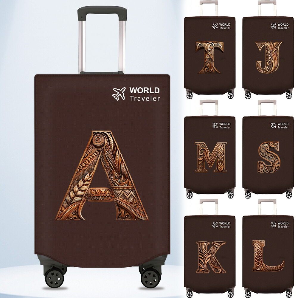 Brown Suitcase Cover Dust-proof Suitcase Protector 20-30Inch  Luggage Cover Non-woven Luggage Cover