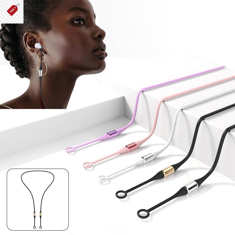 ALIK Anti-Lost Earplug Lanyard ผู้ถือแม่เหล็กปลอดสารพิษสายรัดซิลิโคนอ่อนนุ่มสําหรับ Air Travel Sleep