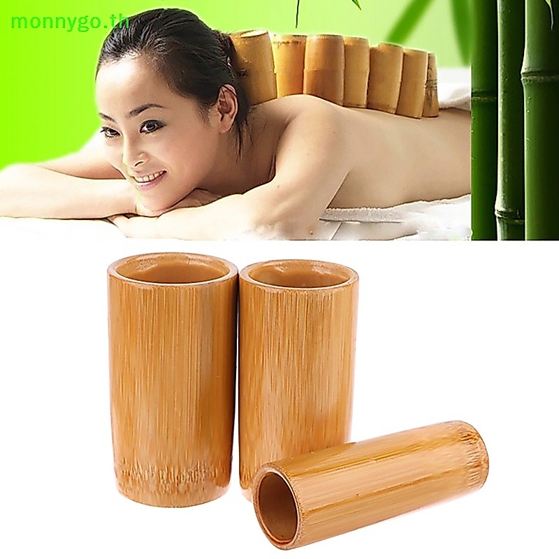 Monnygo จีนโบราณ Jar Fire Cupping ชุด Body Cellulite Kit Carbonized ไม้ไผ่ดูดถ้วยฝังเข็มนวด TH