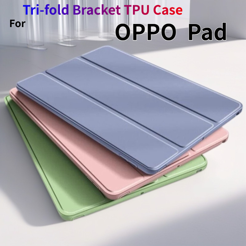 สําหรับ OPPO Pad2 pad3 pad4 Air2 11.4 Pad5 pro Air5 SE 11 Pad11 สําหรับหนังซิลิโคนนุ่มฝาครอบพับ