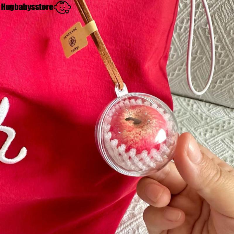 [Hugbabys-t] พวงกุญแจที่สมจริงสร้างสรรค์ 3D Fruit Key Holder Bapa Car Keyrings ผลไม้กระจกมองหลังจี้ของขวัญตกแต่งของขวัญ