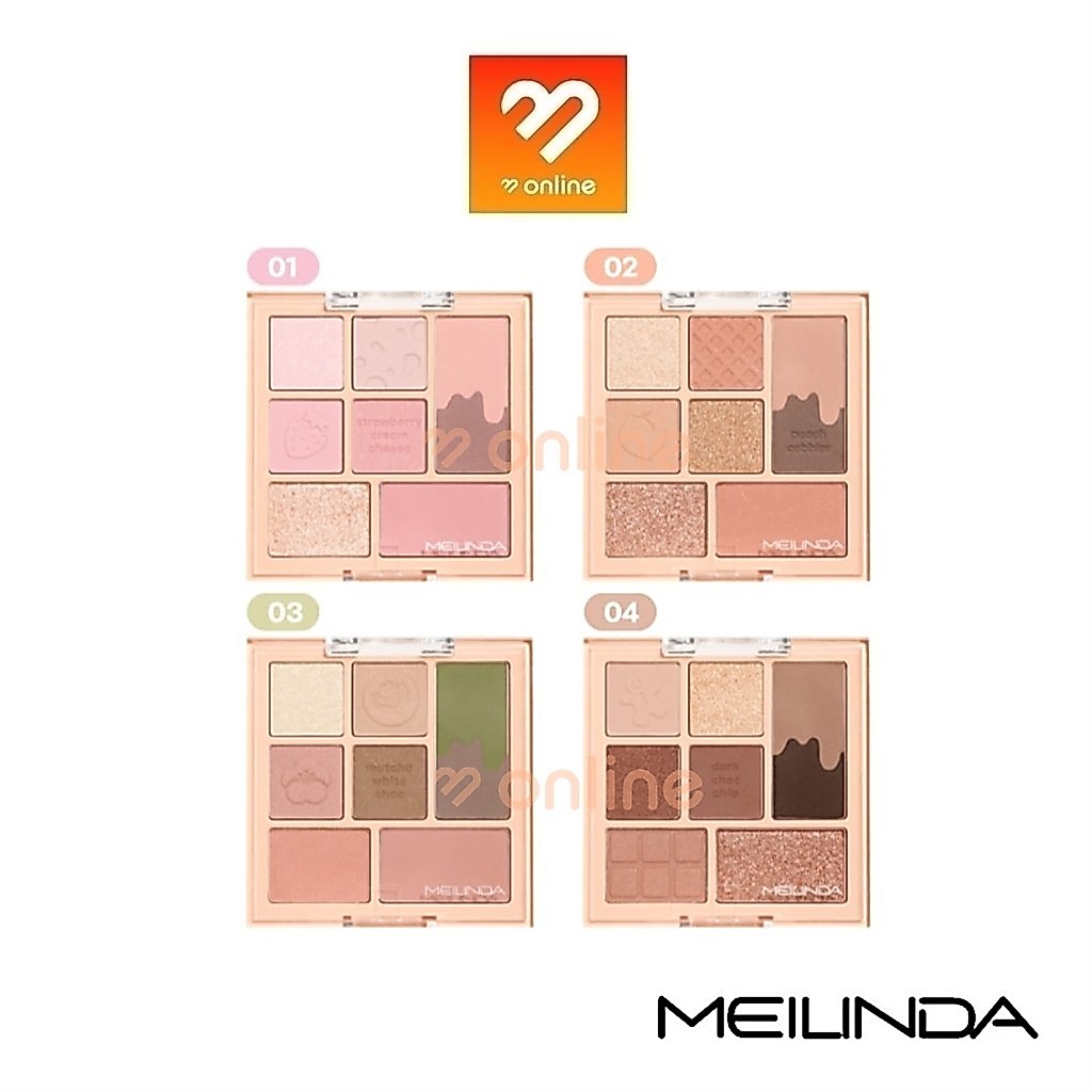 MEILINDA Cookie Recipe Eye Palette เมลินดา พาเลต อายแชโดว์ โทนสีน่ารัก ตาสวยทุกลุค สีสวย ติดทน