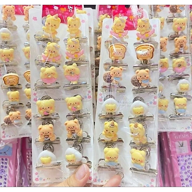 ที่หนีบเข็มขัดนักเรียนน้องหมีเนย ขายส่งยกโหล12อันสุดคุ้ม