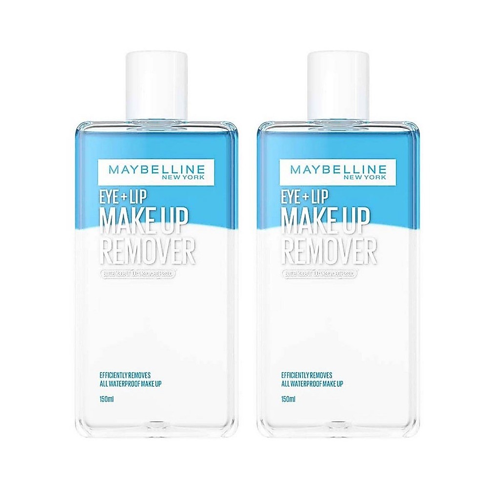 เมย์เบลลีน อาย & ลิป เมคอัพ รีมูฟเวอร์ 150ML โลชั่นทำความสะอาดเครื่องสำอาง สูตรน้ำมันกึ่งน้ำ.