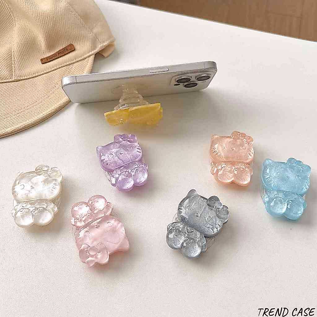 การ์ตูน Kitty Phone Griptok Grip Tok Stand สําหรับ iPhone ที่วางเคสแบบพับได้