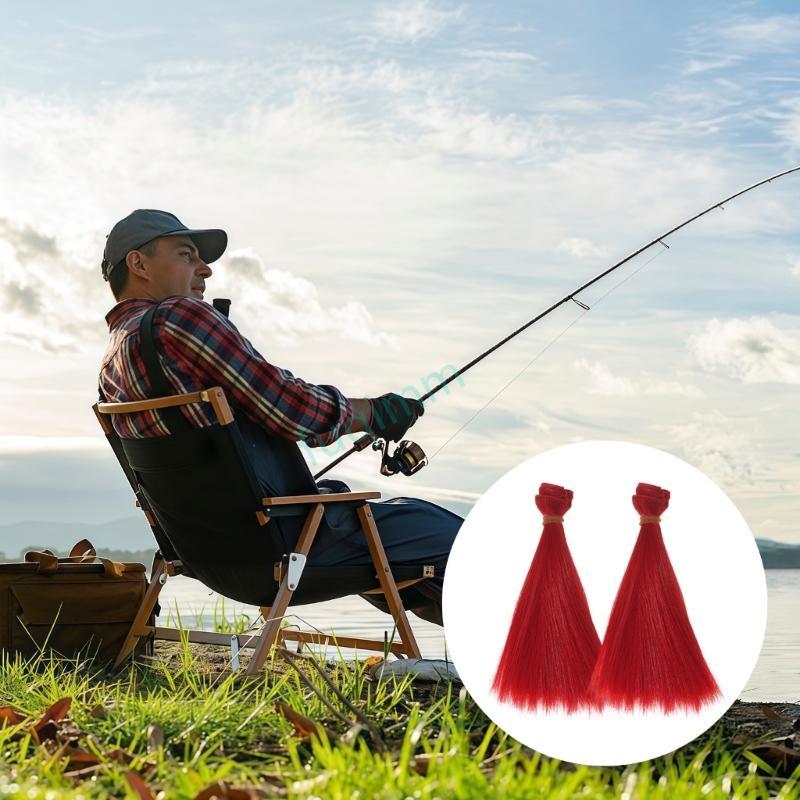 FQMM 2 ชิ้นเส้นใยสังเคราะห์ Fly Tying วัสดุยาวเส้นใยสังเคราะห์ Fly Fishing Streamers สําหรับลําแสงน้