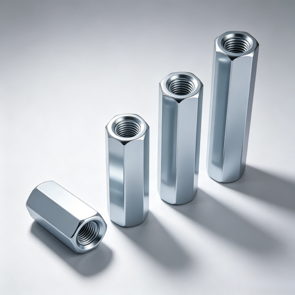 สังกะสีหกเหลี่ยม Extension Nut คอลัมน์สกรู Joint Nut M10/M12/M14/M16