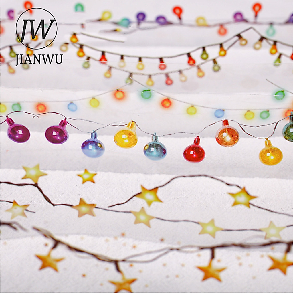 JIANWU 75 มม.* 6 M Vintage สีสันเส้นวงกลมภูมิทัศน์วัสดุ Collage Scrapbooking PET เทป Creative DIY Journal เครื่องเขียน