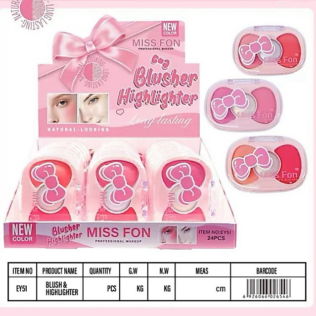 ปัดแก้ม เขียนคิ้วฝุ่น MISS FON ยกแพค 24 ชิ้น