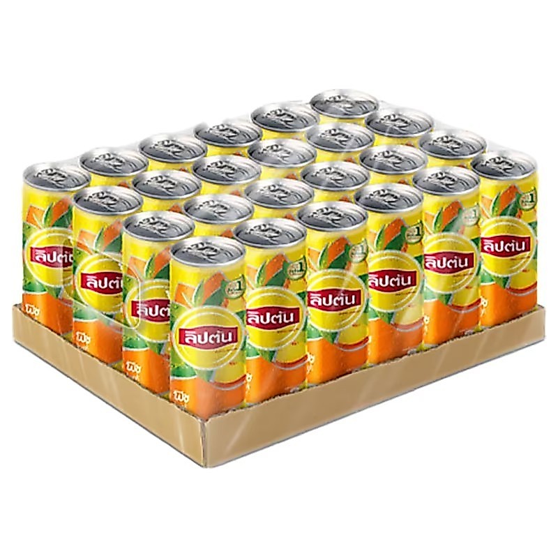 ลิปตัน ชาดำพร้อมดื่ม รสพีช 245 มล. แพ็ค 24 กระป๋อง มีจัดส่งแบบ express delivery ได้รับของภายในวัน