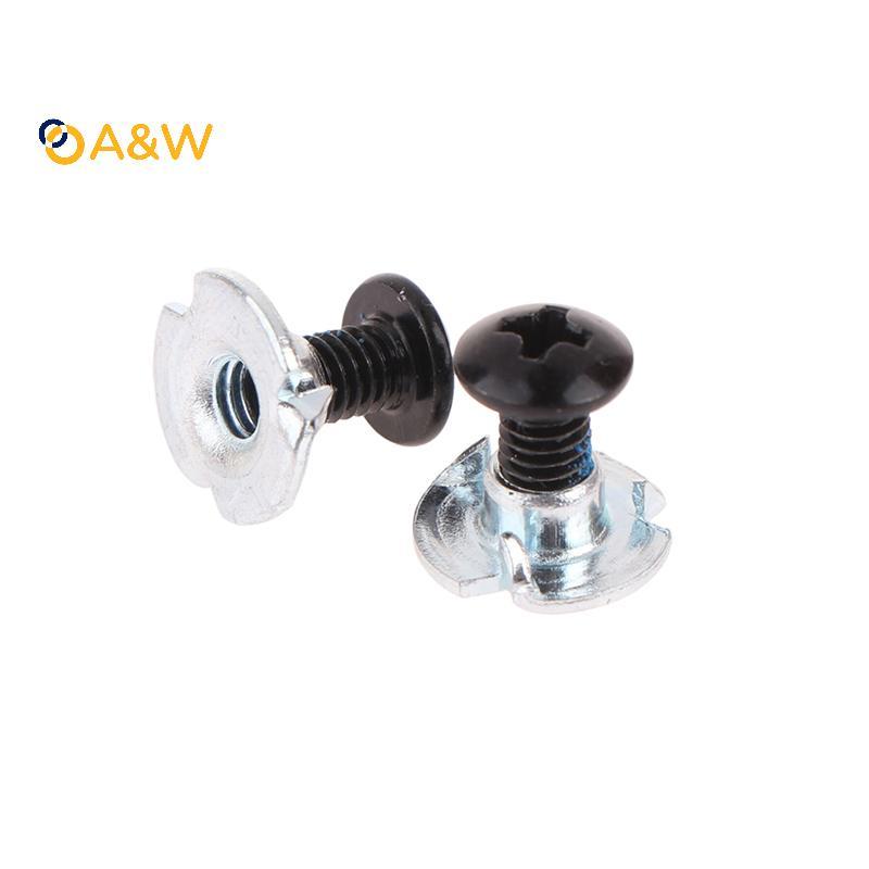A&W 10 คู่รองเท้าสเก็ตสกรูอินไลน์ Roller Skate เปลี่ยนซ่อมสกรูติดตั้ง Nut Bolt Part Roller รองเท้าสเก็ตอุปกรณ์