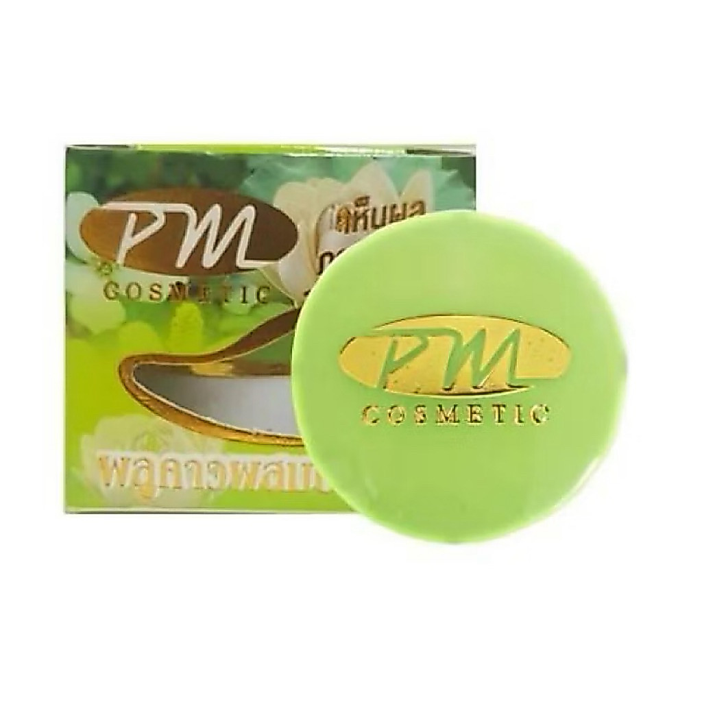 (ยกโหล 12 กล่อง) ครีมพลูคาว ผสมบัวหิมะ PM Cosmetic พีเอ็ม คอสเมติก ของแท้ ขนาด 7 กรัม สมุนไพรปรับสภาพผิวพลูคาวผสมบัวหิมะ