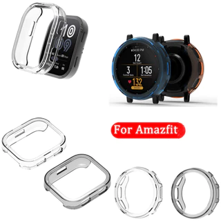 Soft TPU สําหรับ Huami Amazfit Balance 2 / Active 3 Premium / GTR Mini / T-REX 3 Ultra2 Pro 44 มม.48 มม.ซิลิโคนกรณี Protector ครึ่งแพ็ค Smartwatch กรอบฝาครอบกันชน