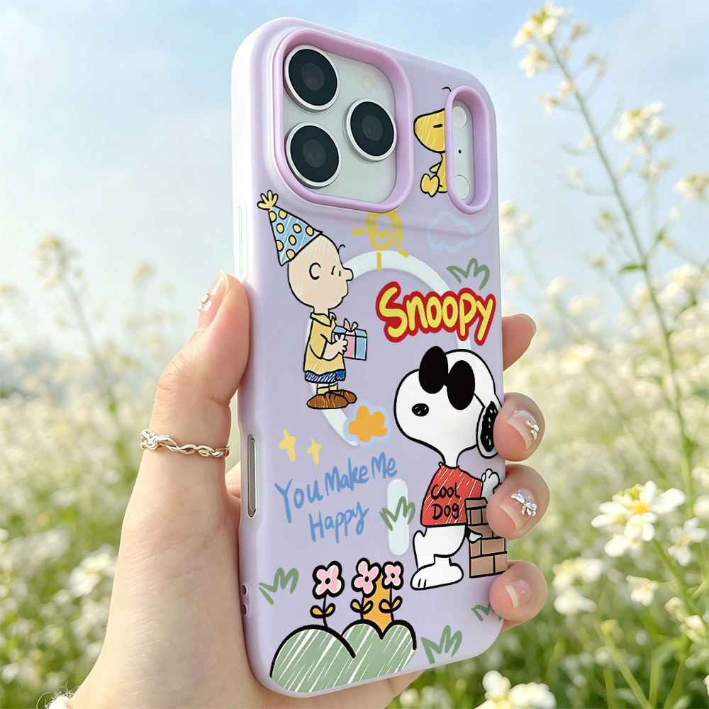 เคสไอโฟน ลายสนูปปี้ Snoopy Cool Dood เคสเจลลี่แม่เหล็ก MagSafe กันกระแทก มี 4 สีให้เลือก พร้อมส่ง ส่