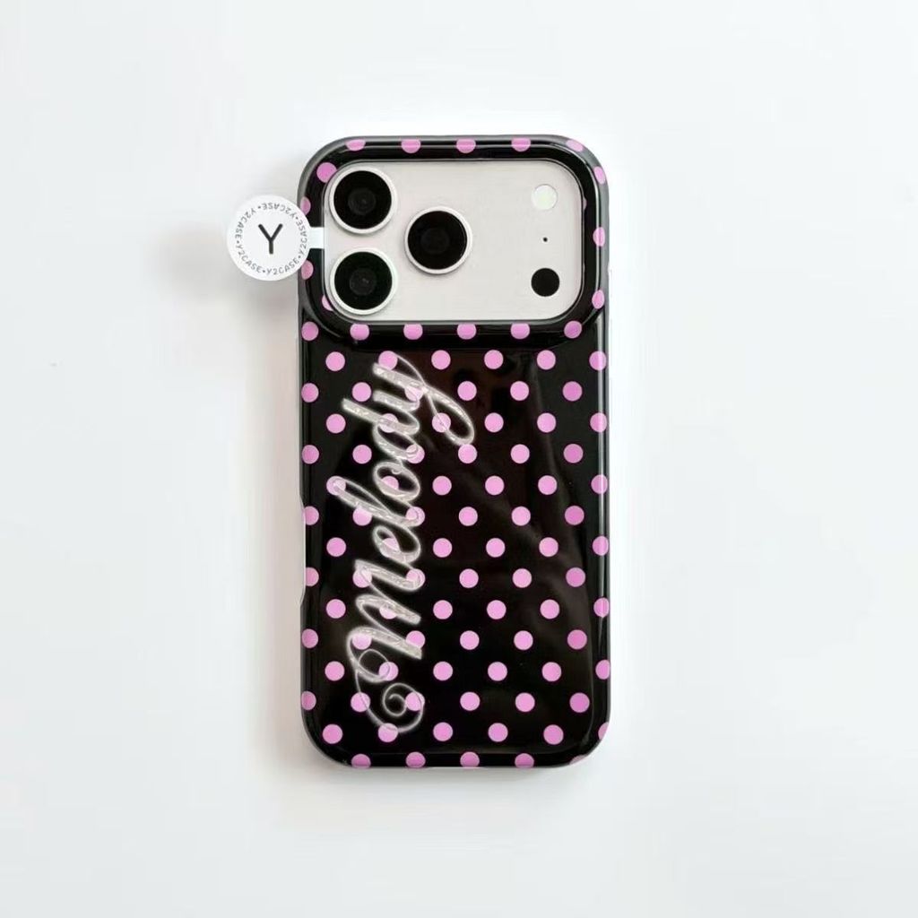 เคสโทรศัพท์เหมาะสําหรับiPhone 7 8 X XS XR XSMAX 11 12 13 14 15 16 17 Pro max Plus Polka Dotภาษาอังกฤ