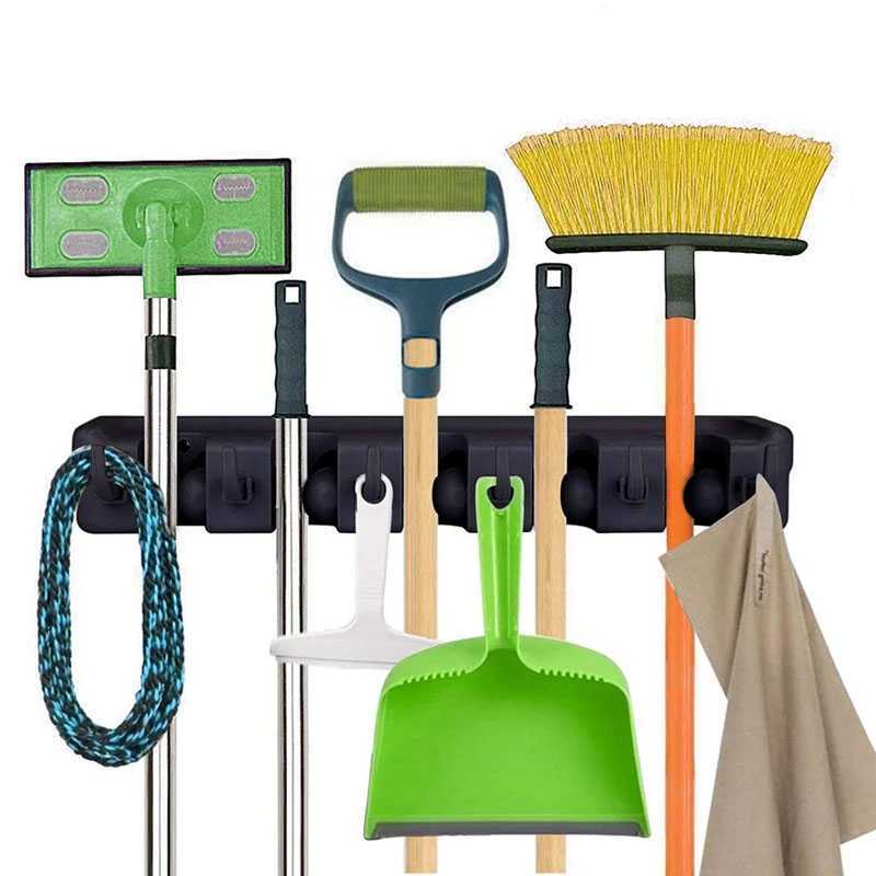 GANTUNGAN CPTBLISTRORAIN ที่แขวนไม้กวาด Mop Broom Storage Rack Hook ติดผนัง - OR312