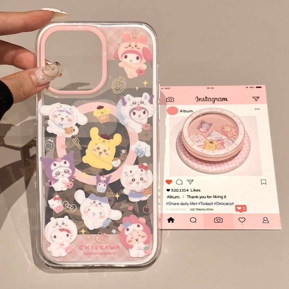 samsung flip 6 เคส z flip 6 Sanrio Headgear chikawa เหมาะสําหรับ Samsung s25ultra เคสโทรศัพท์ s24 + 