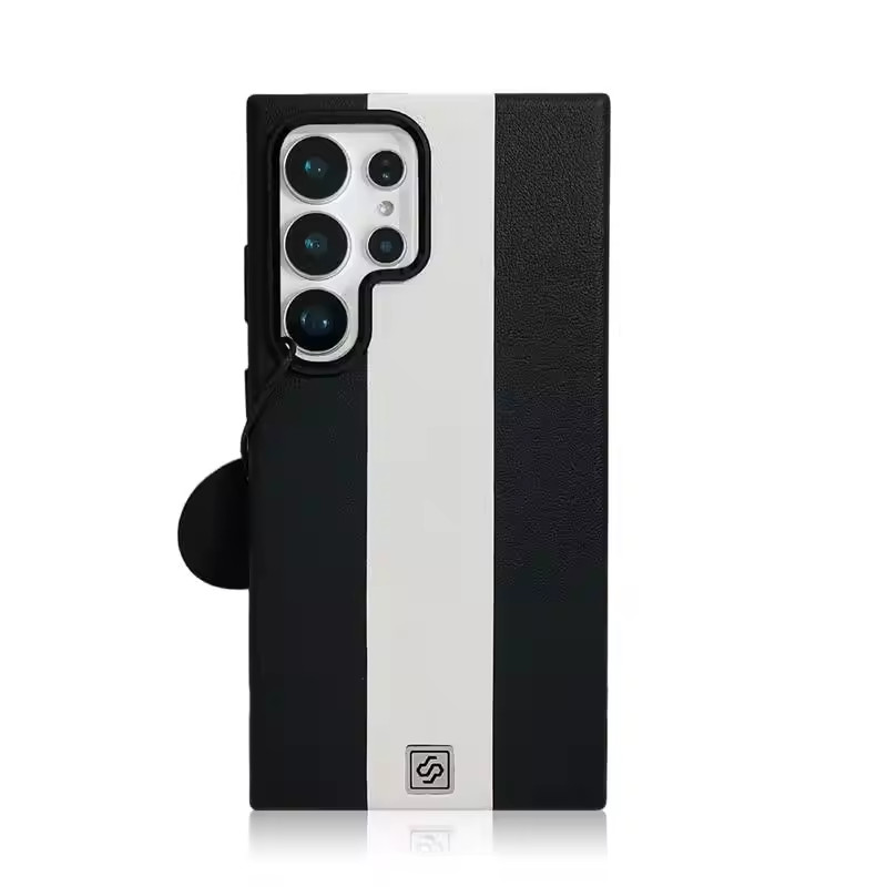 HOCE หรูหราคู่สี PU หนังแม่เหล็กเคสโทรศัพท์สําหรับ Samsung Galaxy S24 S25 Ultra ธุรกิจเลนส์โลหะผสมปกหลังกันกระแทก - รูปที่ 5