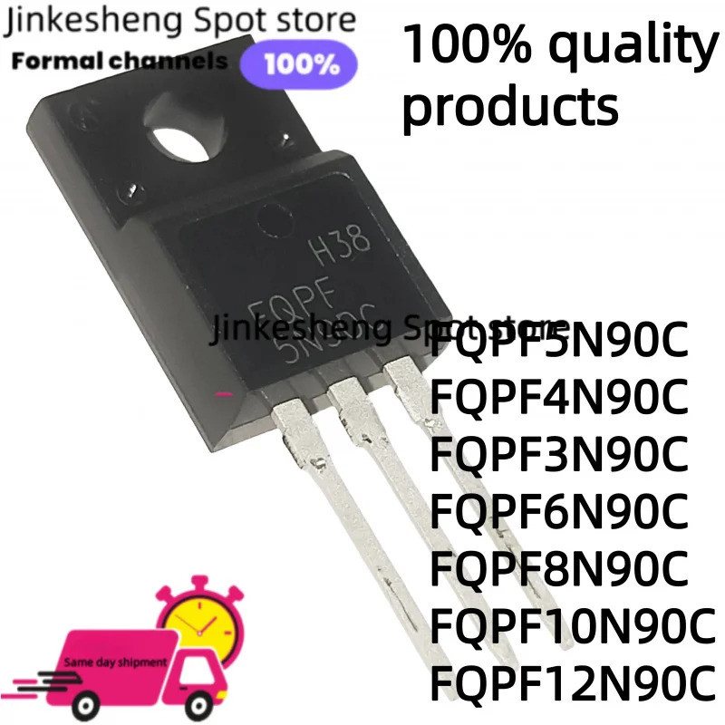 1-5PCS FQPF3N90 FQPF4N90C FQPF5N90C FQPF6N90 FQPF8N90C FQPF10N90C PQPF12N90C TO-220F Field Effectทรา