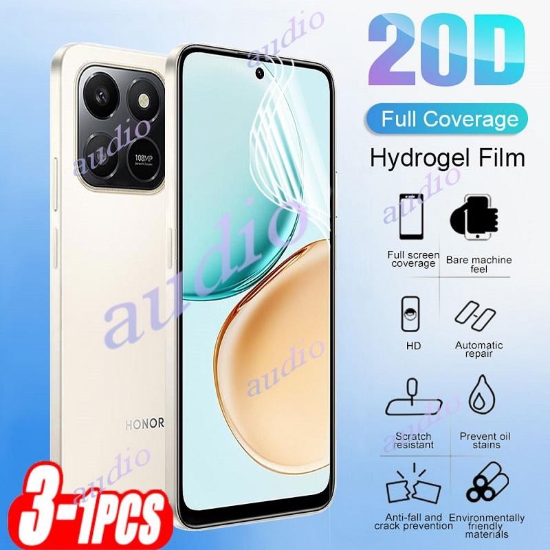 Honor X7d 4G 3 ชิ้น 20D Full Coverage Hydrogel ฟิล์มสําหรับ HONOR X7d HonorX7d 4G 5G 2025 ป้องกันหน้