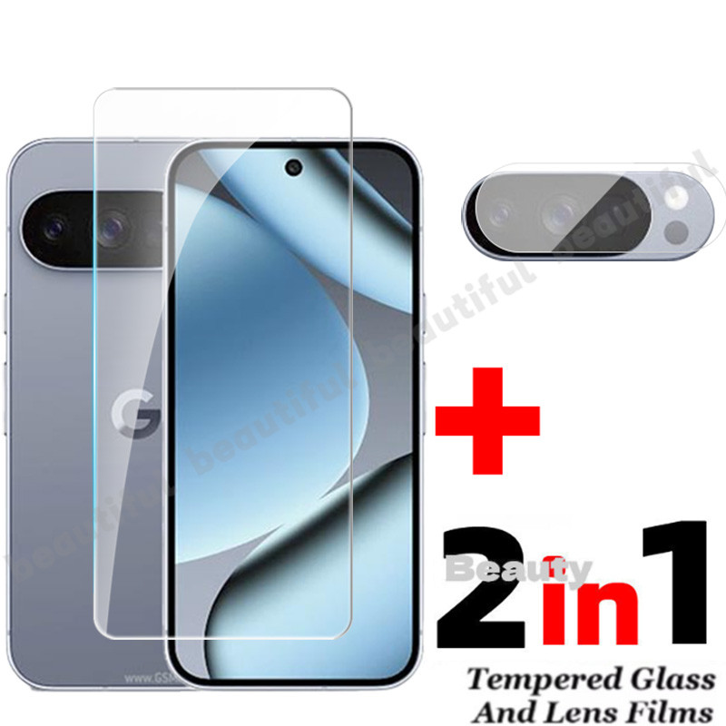 2 IN 1 สําหรับ Google Pixel 10Pro ฟิล์มกระจกนิรภัยสําหรับ Google Pixel 10 Pro XL 10Pro Pixel10 Pixel