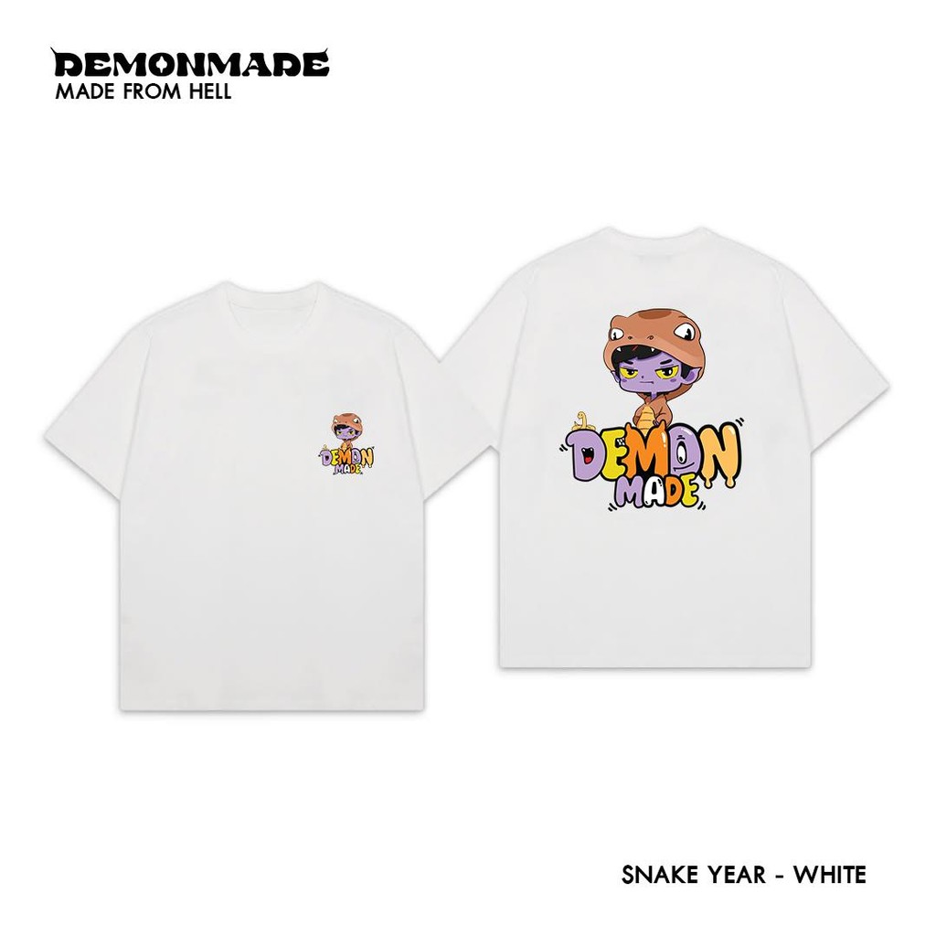 DemonMade  Sn8ke Collection เสื้อยืดทรงโอเวอร์ไซส์ วินเทจ
