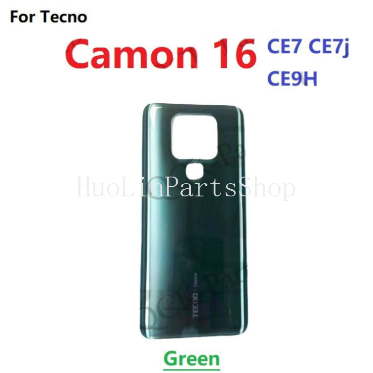 สําหรับ Tecno Camon 16 CE7 CE7j CE9H ฝาหลังแบตเตอรี่ด้านหลังประตูด้านหลังกรณีอะไหล่ HuoLSP