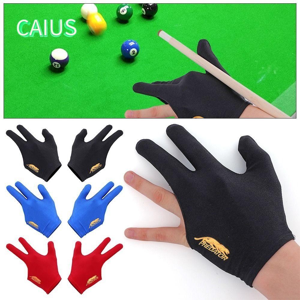 ถุงมือบิลเลียดและสนุ๊กเกอร์แบบสามนิ้ว เปิดฝ่ามือ ทำจากสแปนเด็กซ์ ยืดหยุ่นและระบายอากาศได้ดี สำหรับทั้งผู้ชายและผู้หญิง