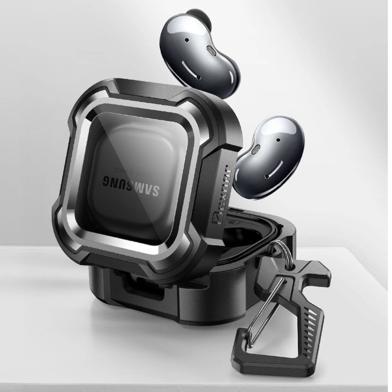 Samsung Galaxy Buds2 pro เคสป้องกัน SAMAUNG Buds FE/live/buds2/bud pro เคสหูฟังกันกระแทกโปร่งใสหัวเข