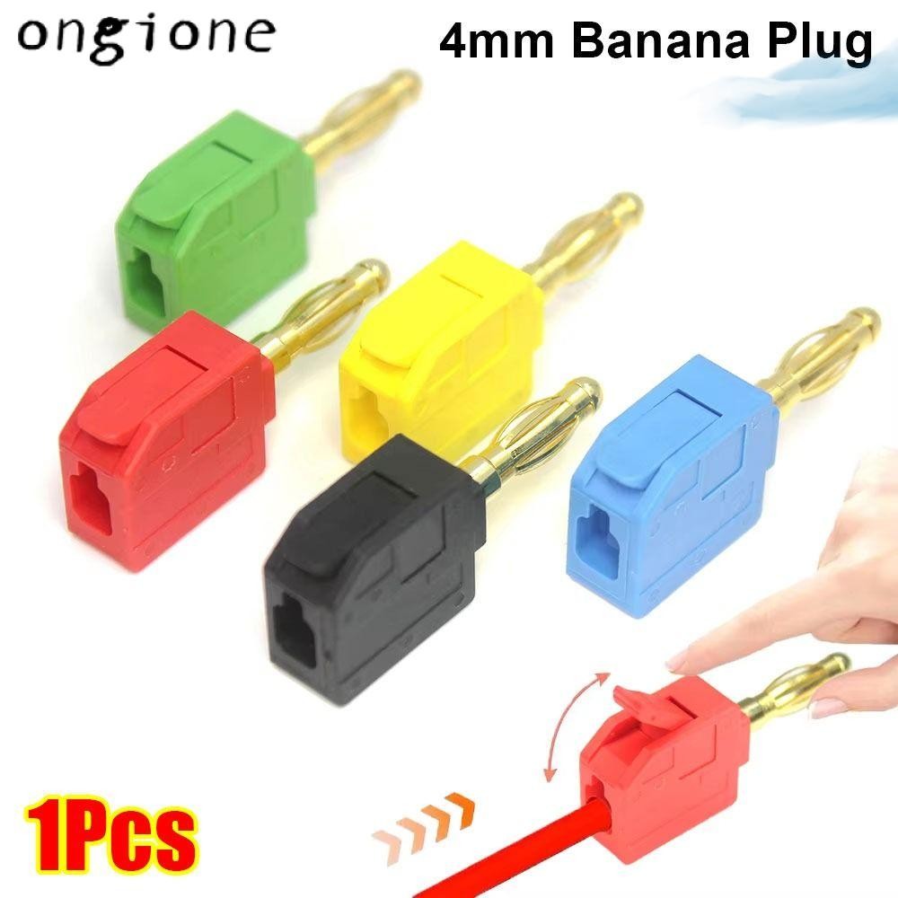 ONGIONE 1 ชิ้น Quick Connect Banana Jack, 4 มม.Solderless Banana Plug, ทนทาน High Current 32A ขั้วต่