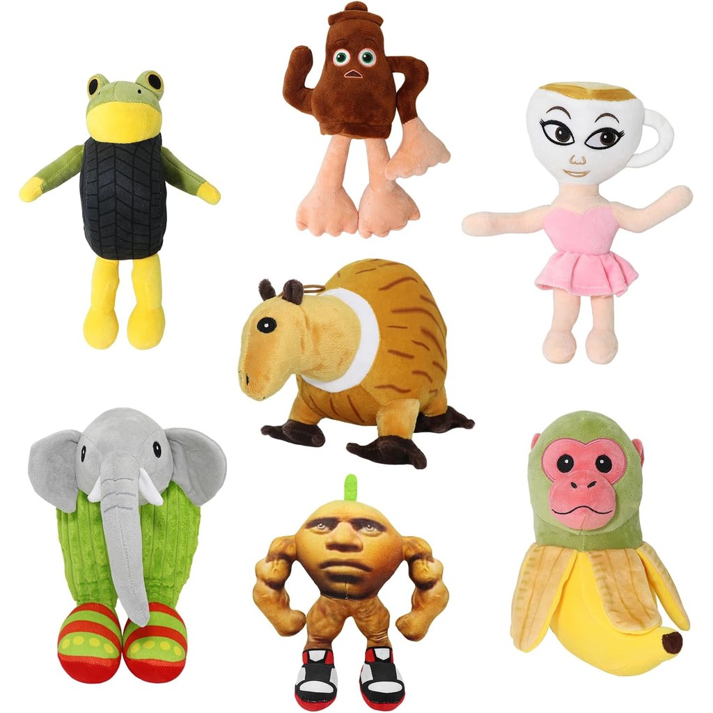 อิตาเลี่ยน Brainrot Plush,12 นิ้ว Udin Din Dun ของเล่นน่ารักตุ๊กตารูปตุ๊กตาสําหรับเด็กและผู้ใหญ่แรงบ