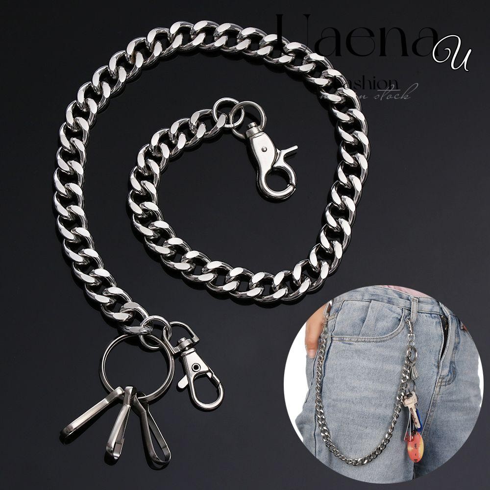 UAENAU Pant Jean พวงกุญแจ Hip Hop เครื่องประดับ Hip Hipster Key Chains คลิป Biker Link