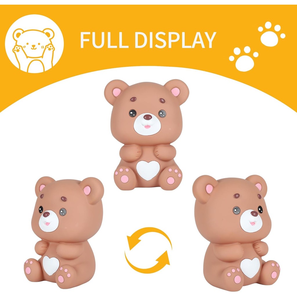 H&W Cute Bear Money Bank (สีน้ําตาล), กระปุกออมสินหมี, ธนาคารเหรียญแรก, วันเกิดคริสต์มาสที่ดีที่สุดส