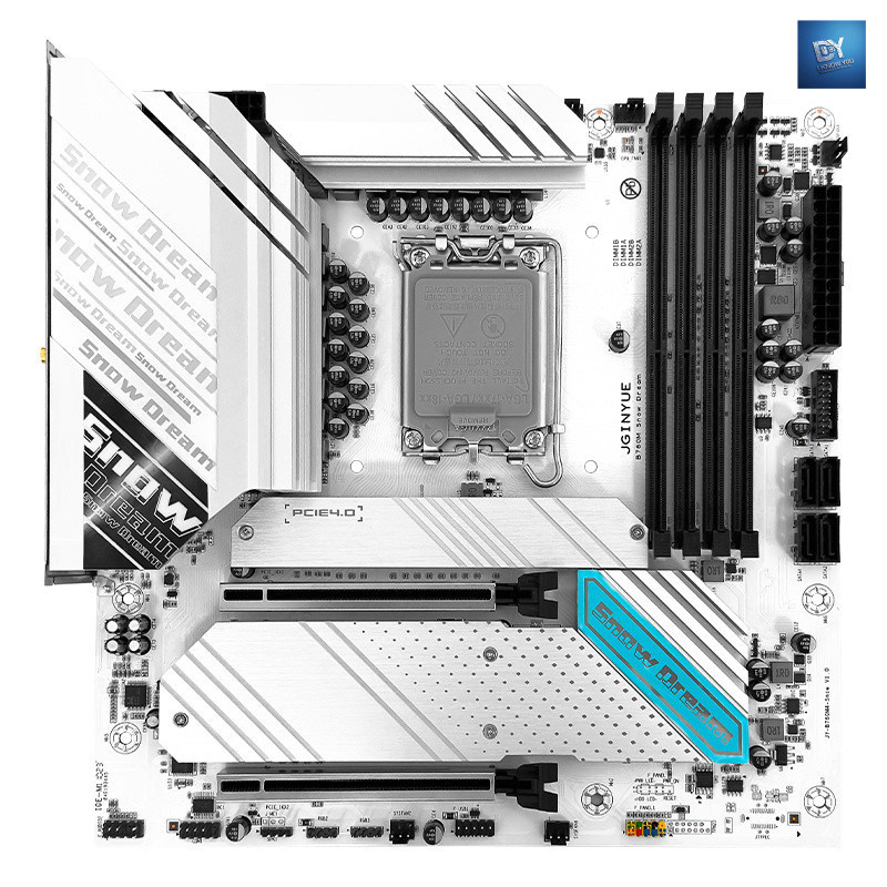 I KNOW YOU MAINBOARD (เมนบอร์ด) Jingyue b760m Snow Dream D4/D5เมนบอร์ด Snow Dream 1700 PIN Core 12รุ