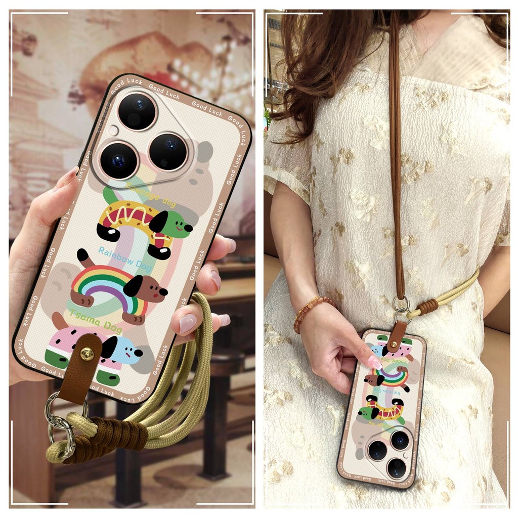 TPU เคสโทรศัพท์กันน้ําสําหรับ Huawei P80/Pura80 ซิลิโคนแนวทแยงออกแบบแฟชั่นน่ารักกันกระแทก Graffiti ก
