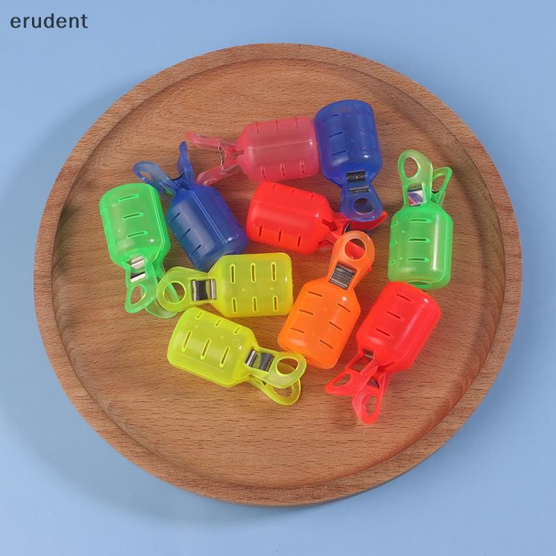 Erudent 10 ชิ้นปลาหมึก Jig Hook Protector ฝาครอบกรณีหัวเข็มขัดหางตะขอตกปลา Jigs Lure ความปลอดภัยแขนพลาสติกใหม่
