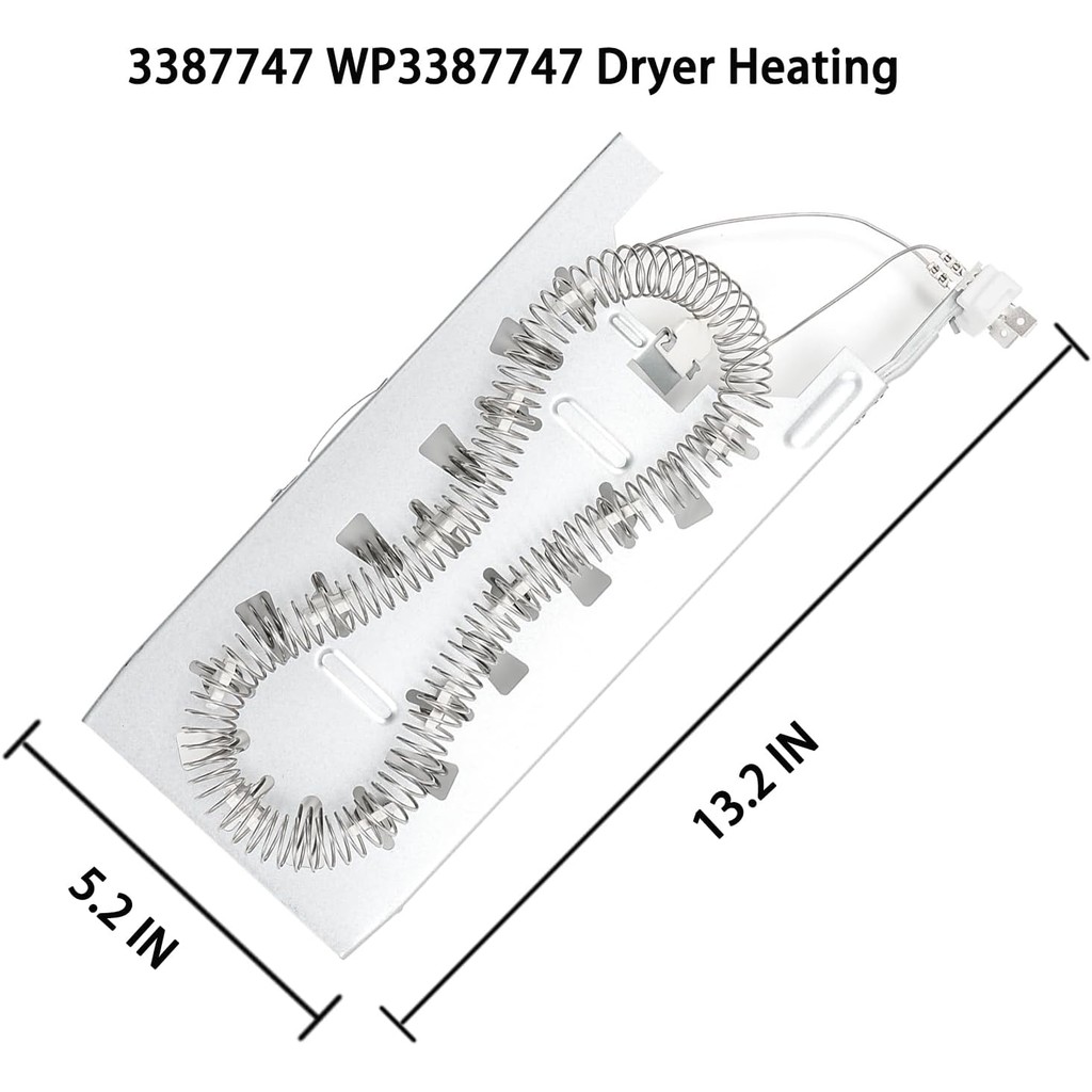 ชุดองค์ประกอบความร้อนเครื่องเป่าสําหรับ Whirl-pool Cabrio Duet รุ่น WED5620HW1,WED5600XW0,WED5100HW1