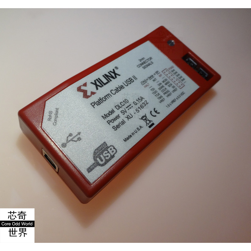 HW-USB-II-G สาย xilinx USB II DLC10 เครื่องจําลองสายเคเบิลดาวน์โหลดนําเข้าดั้งเดิม
