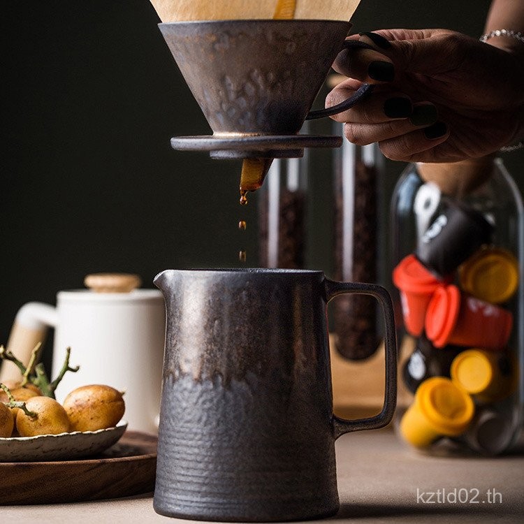 ยุโรปเซรามิค Gilt กาแฟกรองถ้วย Retro Rust Glaze กาแฟช่องทางกรอง Hand-Pour ถ้วยขายส่ง 888 8A6J