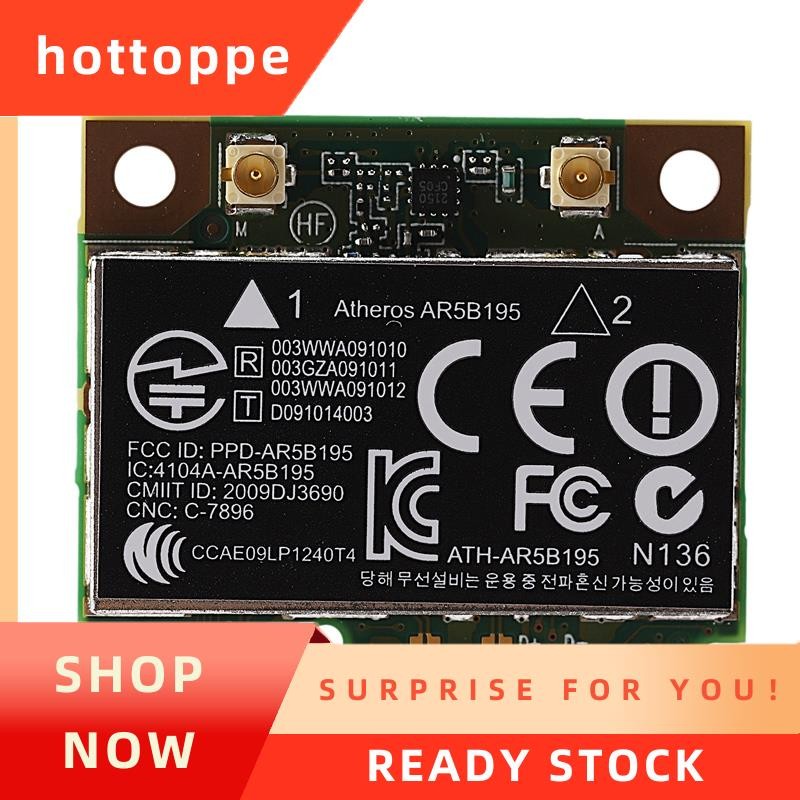 hottoppeAR9285 AR5B195 150M+BT3.0 Half Mini PCI-E การ์ดไร้สาย SPS:593127-001 592775-001 สําหรับ 430 