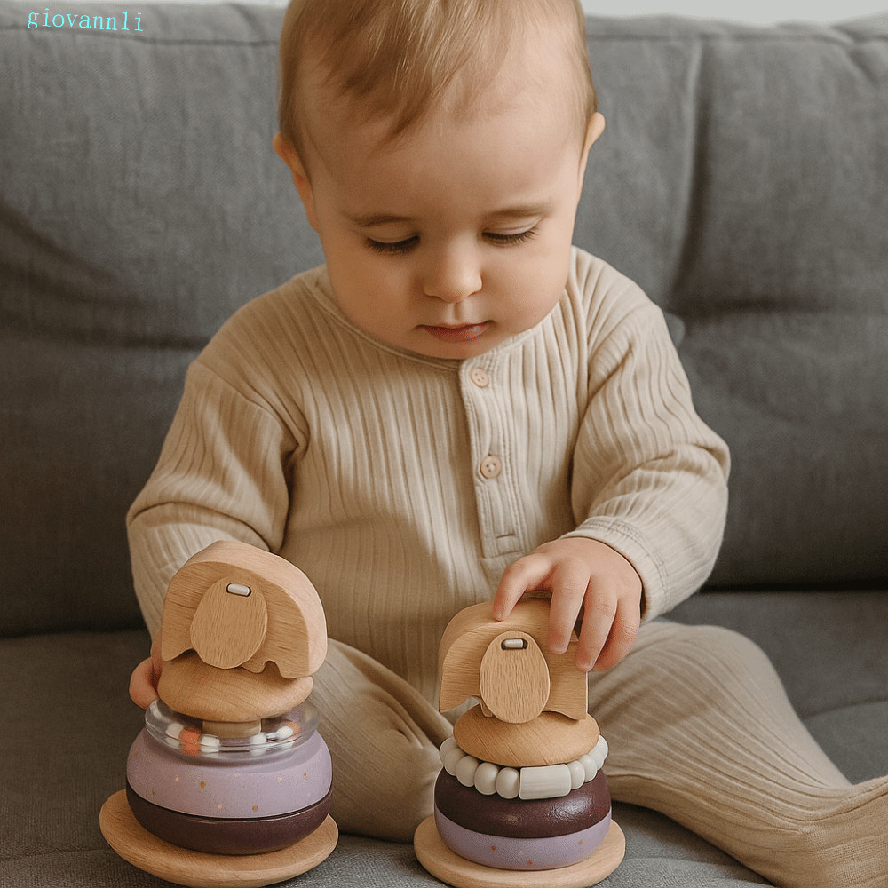 GIOVANN Baby Pole Stack Toy, Montessori