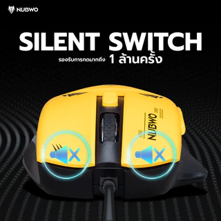 [ประกัน 1 ปี] NUBWO NM107M Macro Gaming Mouse เสียงคลิกเงียบ มีซอฟแวร์ สำหรับเล่นเกมและทำงาน