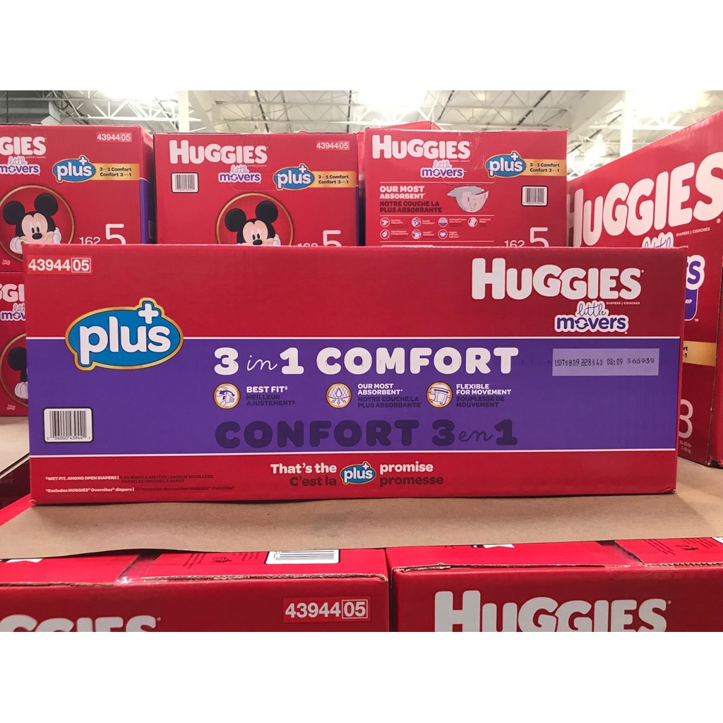 Canada HUGGIES Curious Baby Dry Diaper ผ้าอ้อมเด็กเบอร์ 5 162 ชิ้นการจัดส่งสินค้าโกดังฮ่องกง