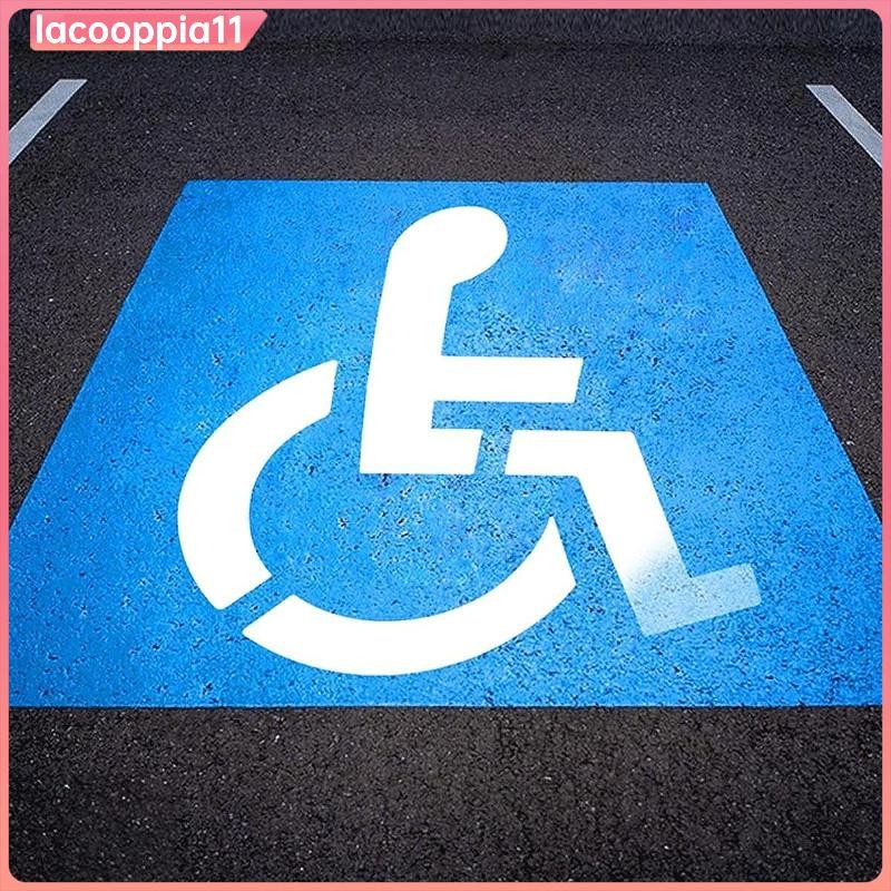 [lacooppia11] Handicap ลายฉลุซิลิโคนพับได้ใช้งานง่าย Marker Garage Symbol Template